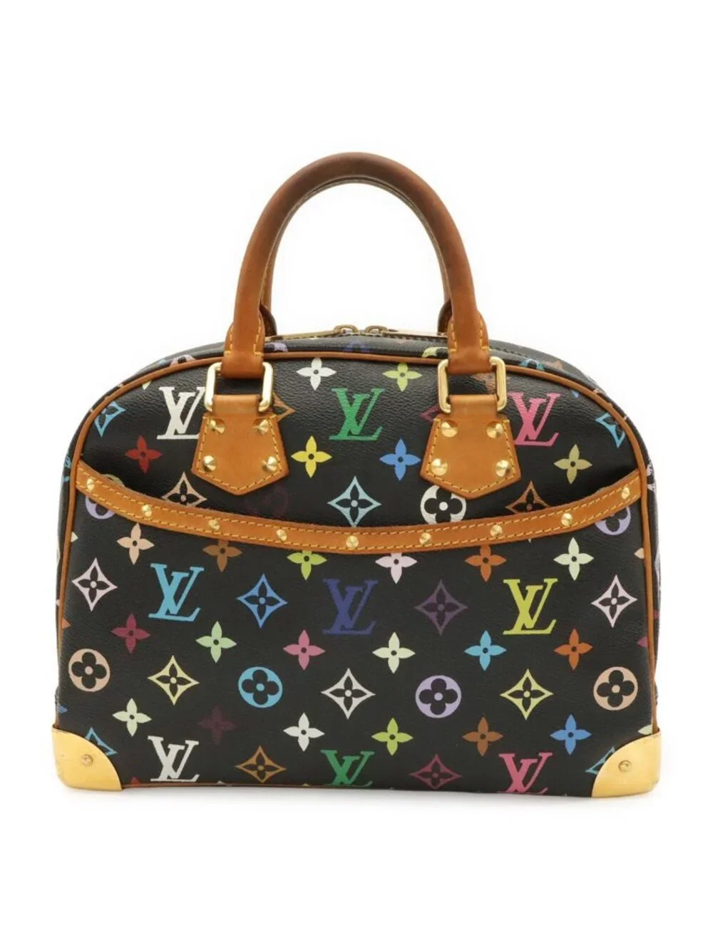 Louis Vuitton Monogram Multicolor Tourville Handbag Noir Black Gold